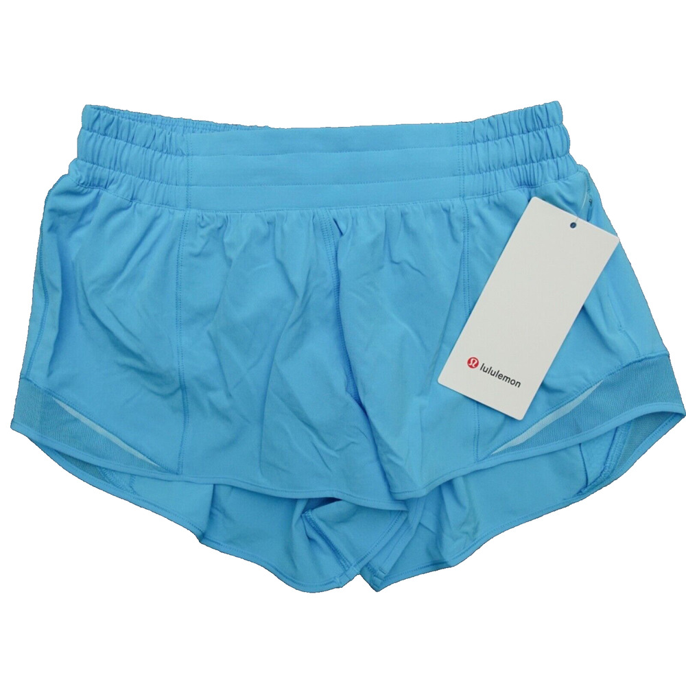 New Lululemon Size 10 Hotty Hot High Rise HR Lined Short 2.5" KYBL Kayak Blue